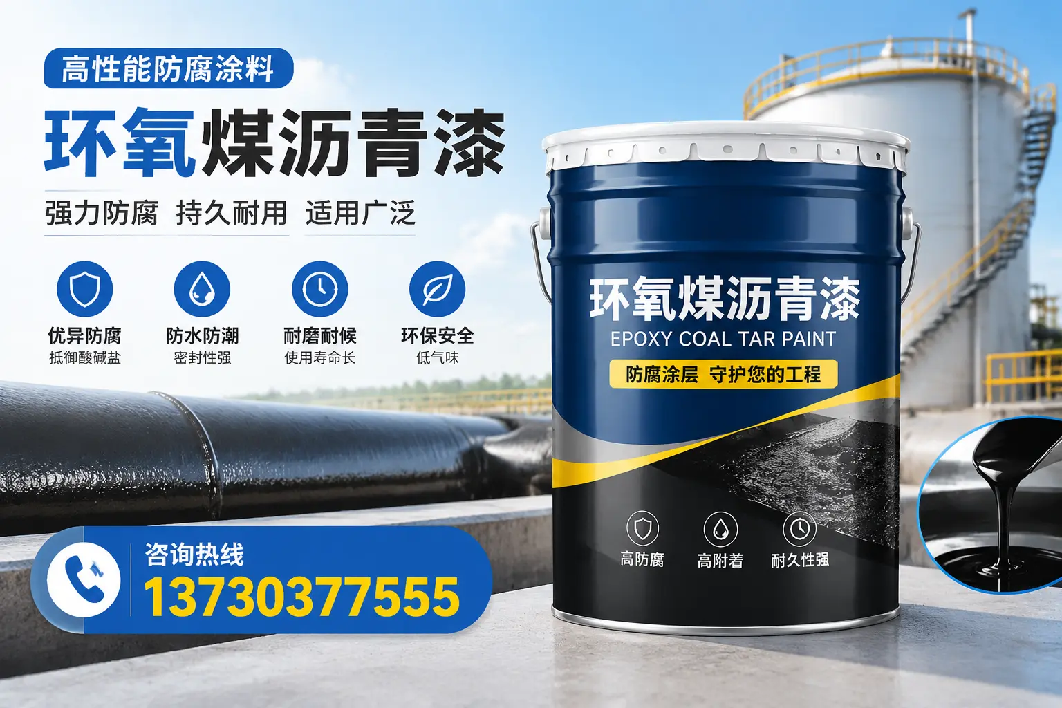 环氧煤沥青漆的耐久性分析,适合徐州的使用场景
